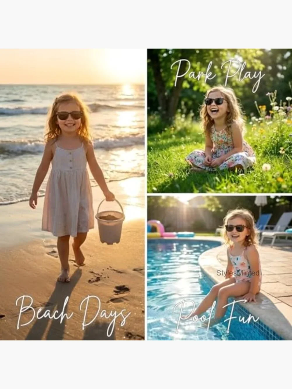 Kids Polarized Sunglasses Flexible Youth Glasses for Ages 3-12